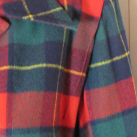 Vintage Pendleton 49ers Plaid Tartan Red 100% Virgin Wool Jacket Size L - Picture 2 of 7